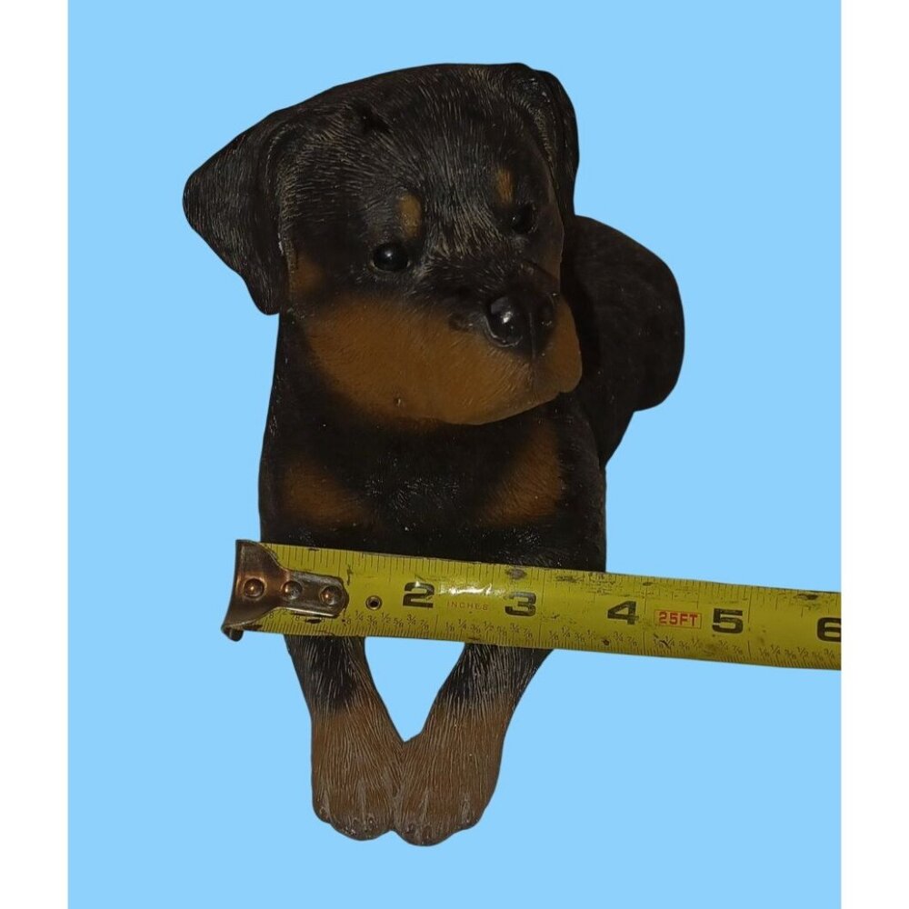 Vintage Sandicast Rottweiler Dog Sculpture 193 figurine Signed Sandra Brue 10'' - Picture 6 of 13